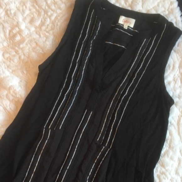 Anthropologie Tops - Anthro Deletta Shimmering Eve Tank Black